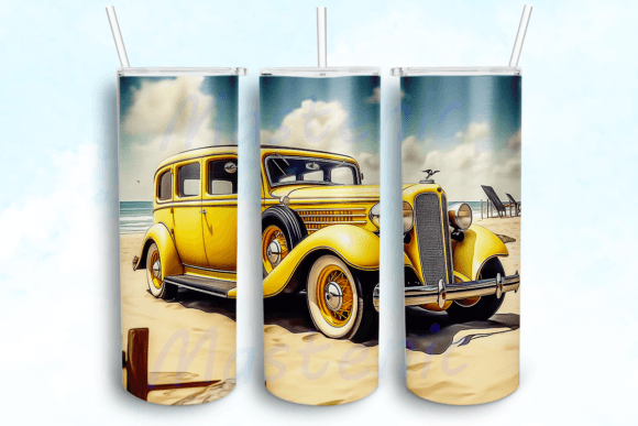 1930s Vintage Car Design Tumbler PNG: Graphics for Crafts & Branding
