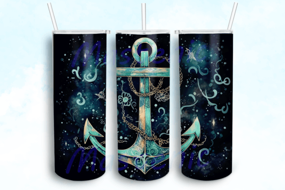 Anchor Ocean 20oz Skinny Wrap: Graphics for Crafts & Branding