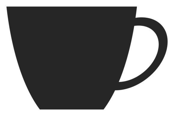Black Ceramic Mug Icon: Cozy Cup Graphics & Illustrations