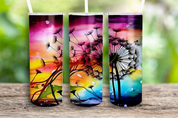Colorful Dandelion 20oz Skinny Wrap Graphics for Crafts