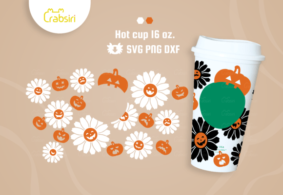 Daisy Pumpkin Hot Cup 16oz Graphics & Crafts Review
