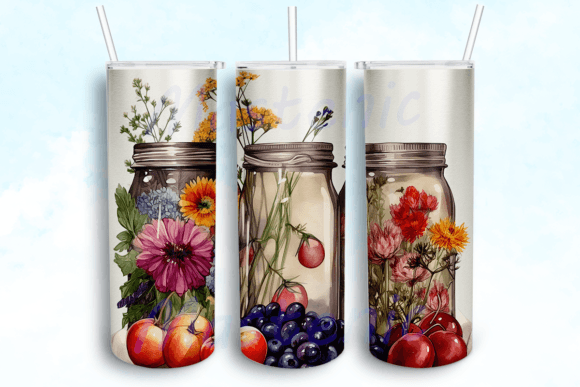Garden Canning 20oz Tumbler Wrap: Graphics for Crafts-Driven Branding