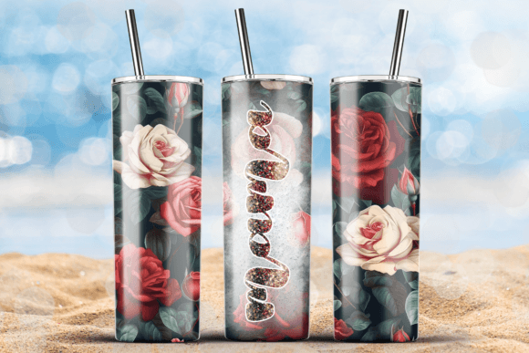 Mama Rose Flower Tumbler Graphics for Crafts