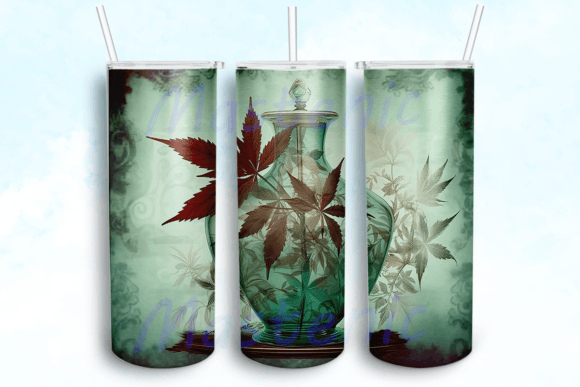 Marijuana Weed 20oz Tumbler Design PNG: Graphics for Crafts-Driven Brands