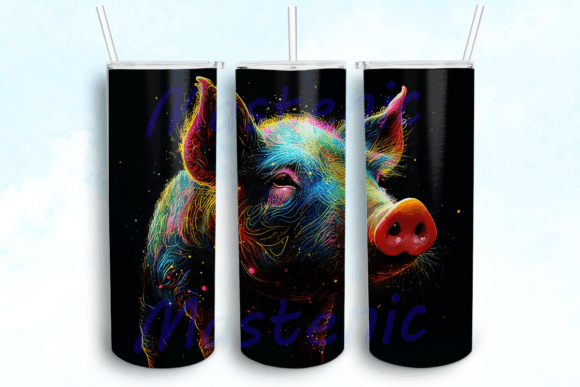 Pigs 20oz Skinny Tumbler Graphics for Crafts