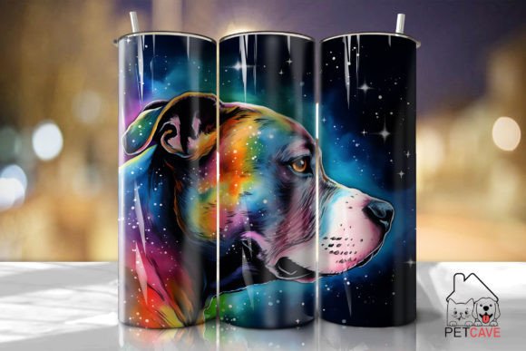Pit Bull and Galaxy Tumbler 20oz 2