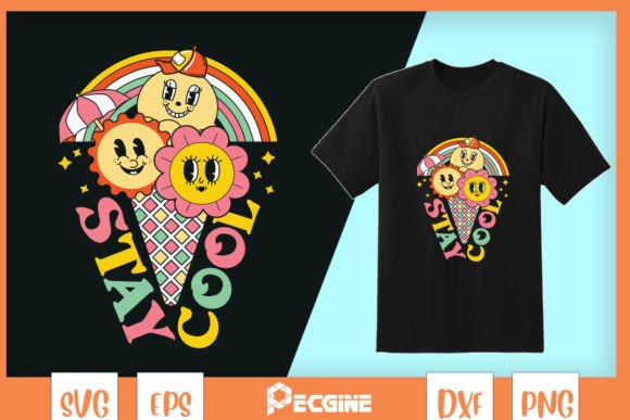 Stay Cool Summer Ice Cream Graphics for Crafts