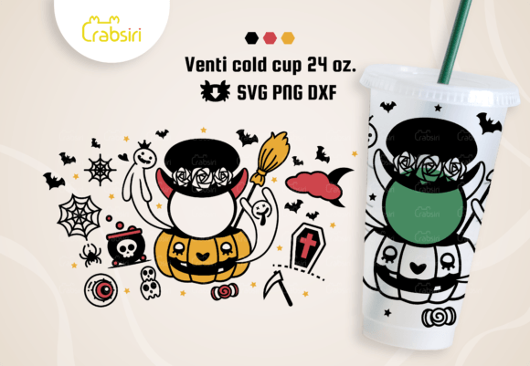 Witch Halloween Venti Cold Cup 24oz: Graphics & Crafts Review